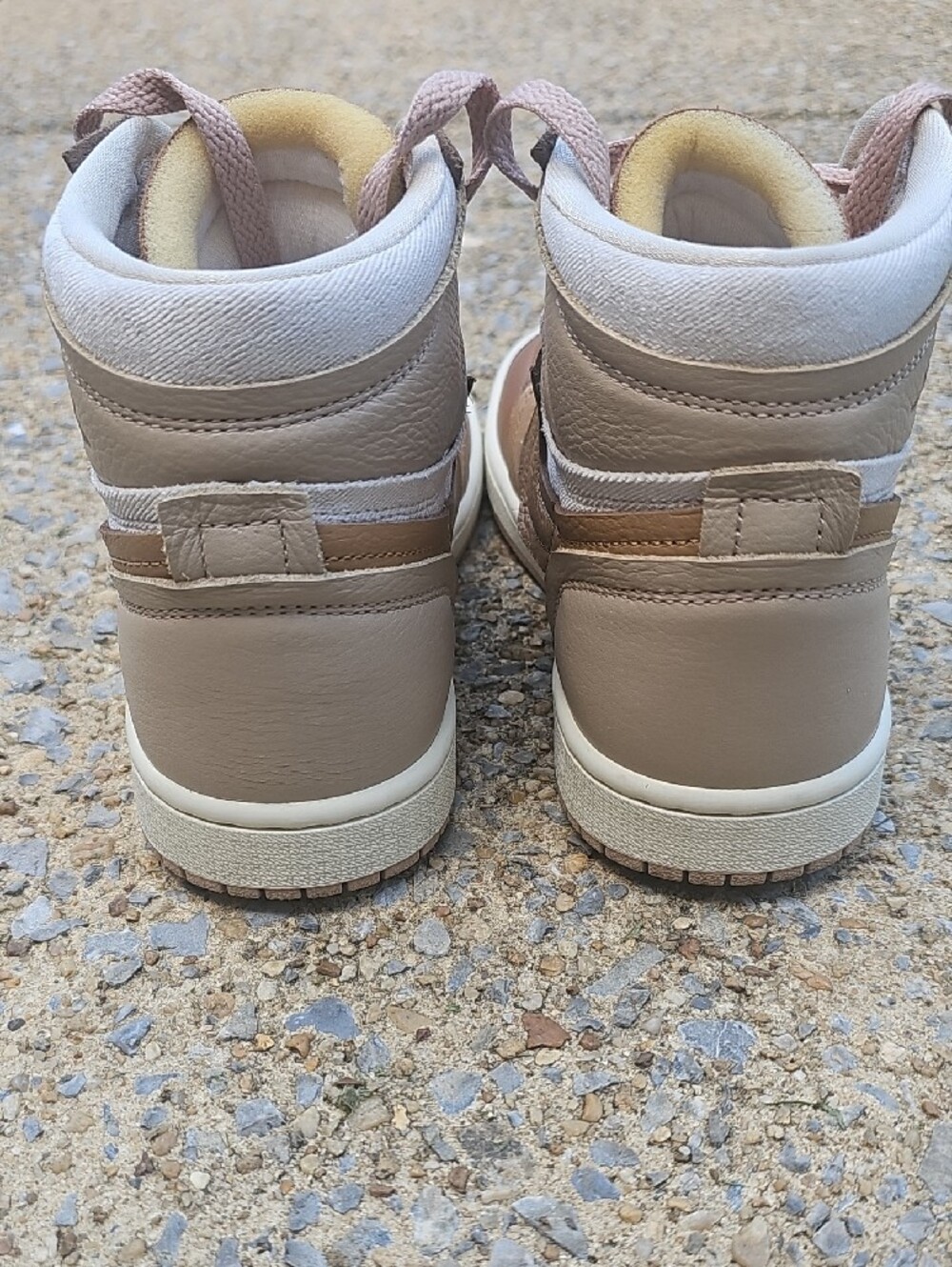 Jordan Women’s Mid-Top Sneakers in Brown, Tan, and Cream - Picture 4 of 5